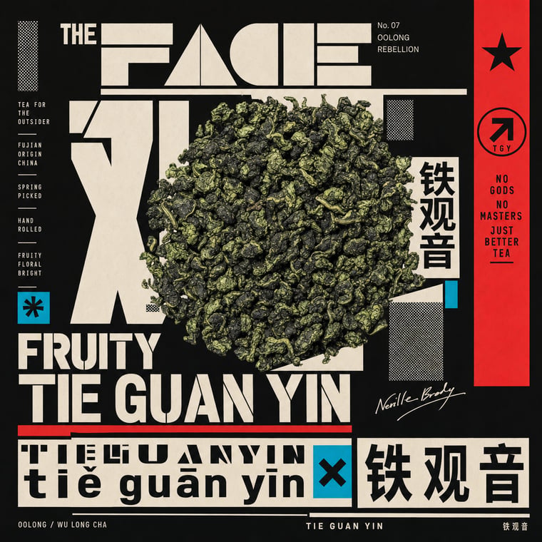 The design — Fruity Tie Guan Yin