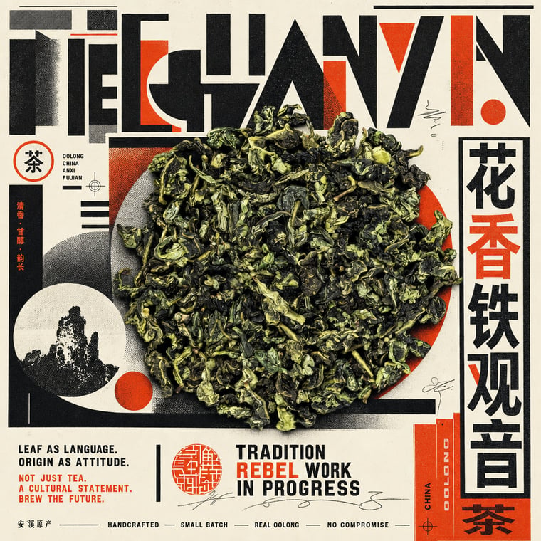 The design — Floral Tie Guan Yin